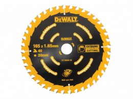 DEWALT Circular Saw Blade 165 x 20mm x 40T Cordless Extreme Framing £20.99